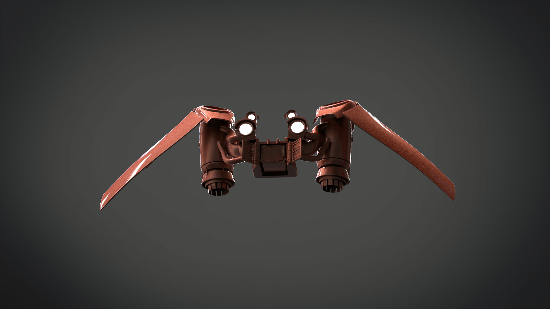 Jetpack robot with two wings 3D model_2