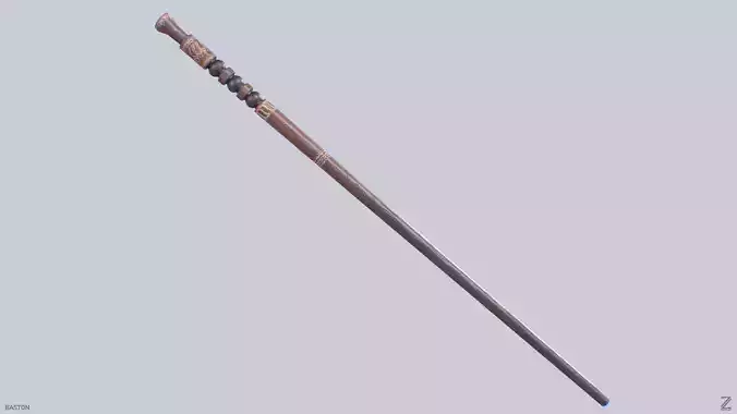 Baston Low-poly 3D model