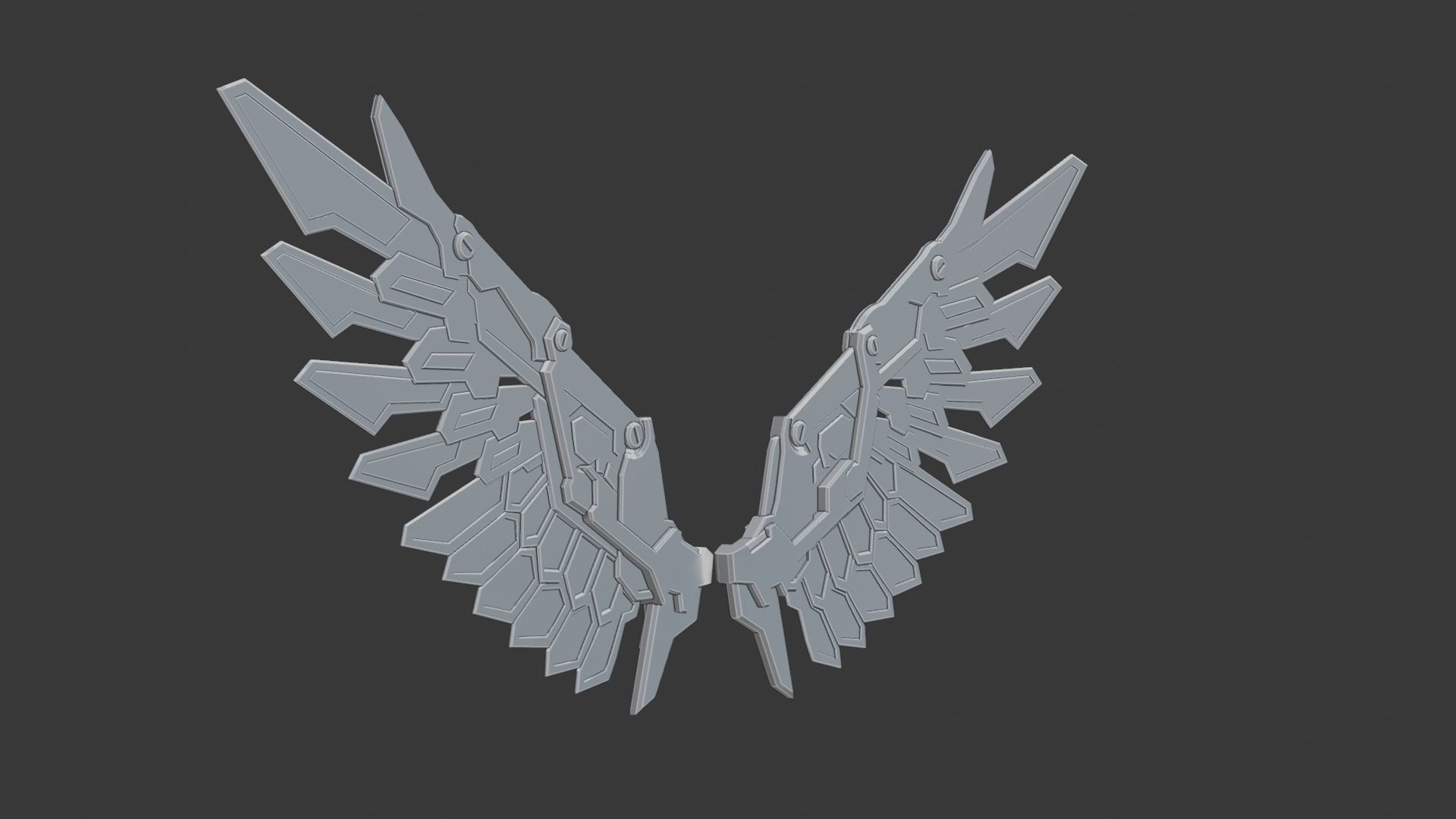 Mechanic Wing Low-poly 3D model_26