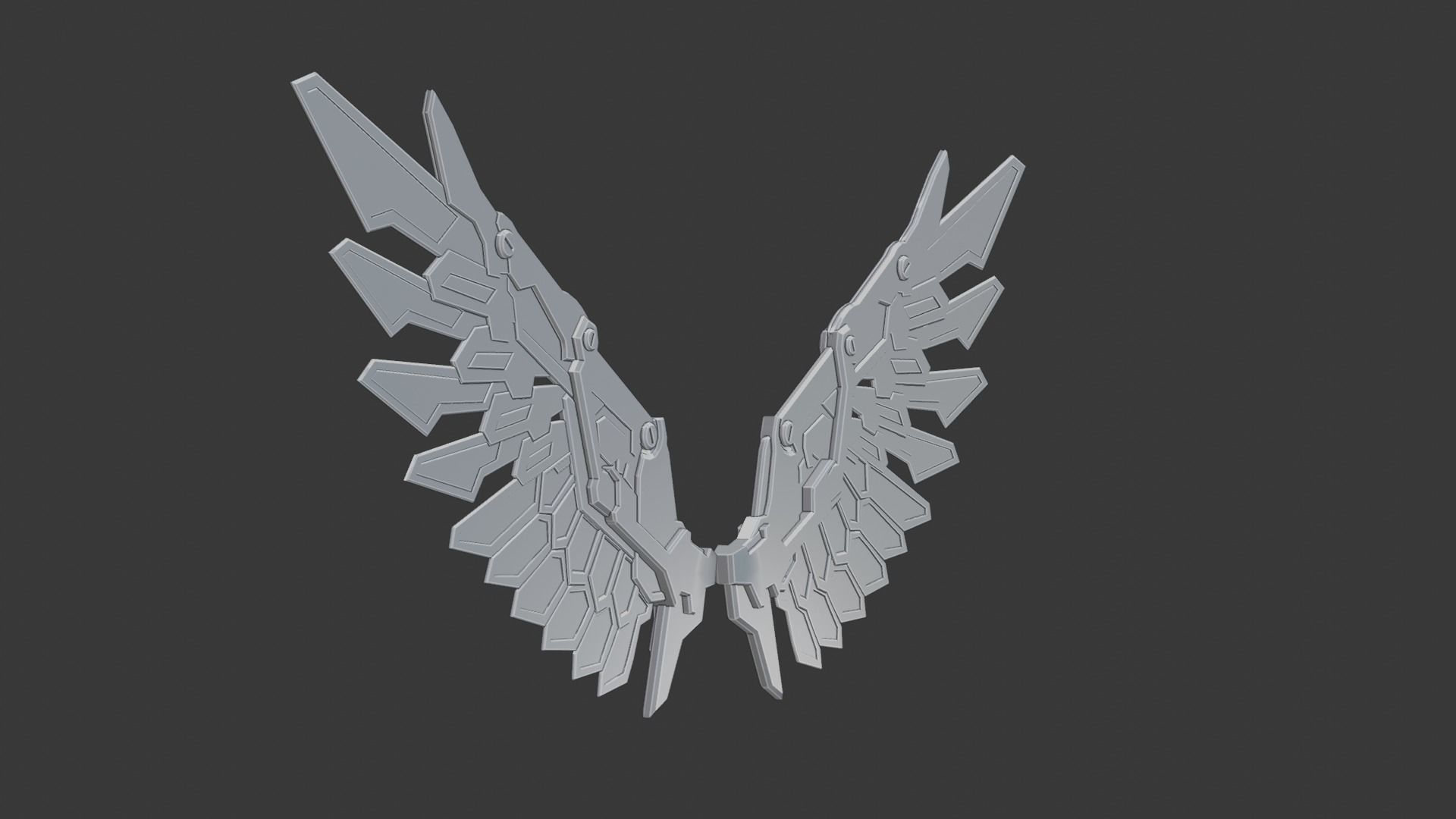 Mechanic Wing Low-poly 3D model_25