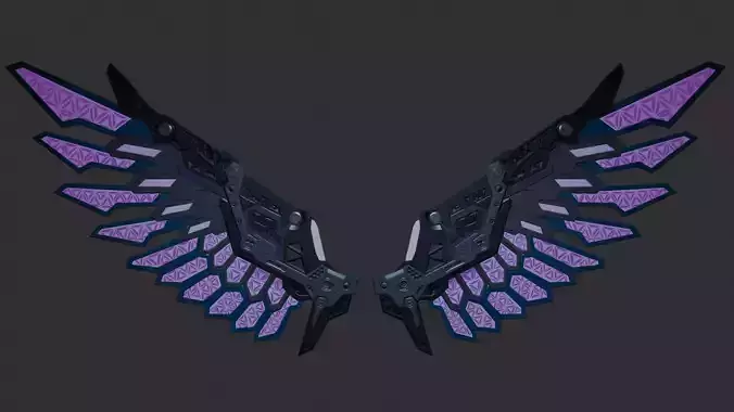 Mechanic Wing Low-poly 3D model