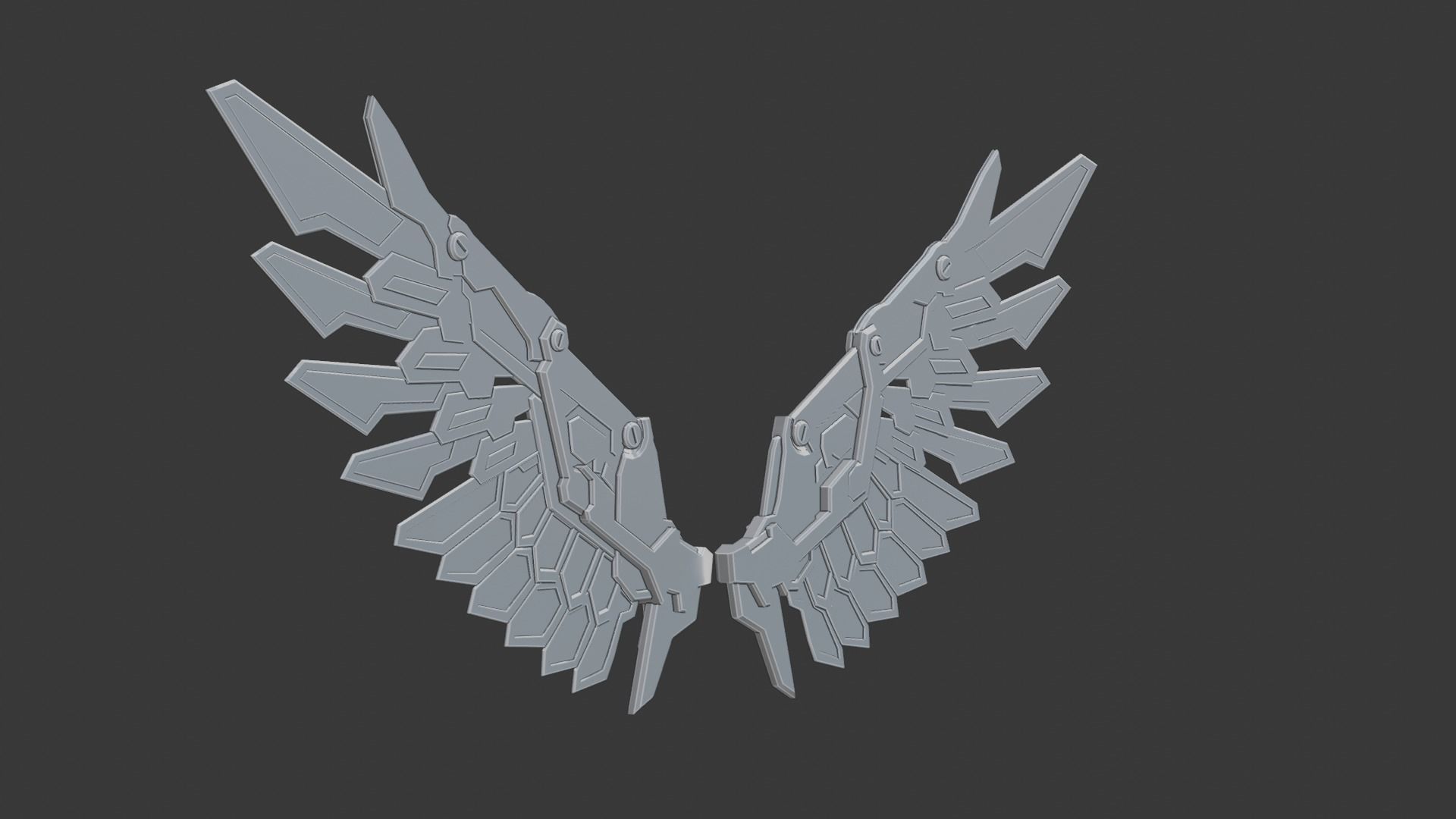 Mechanic Wing Low-poly 3D model_27