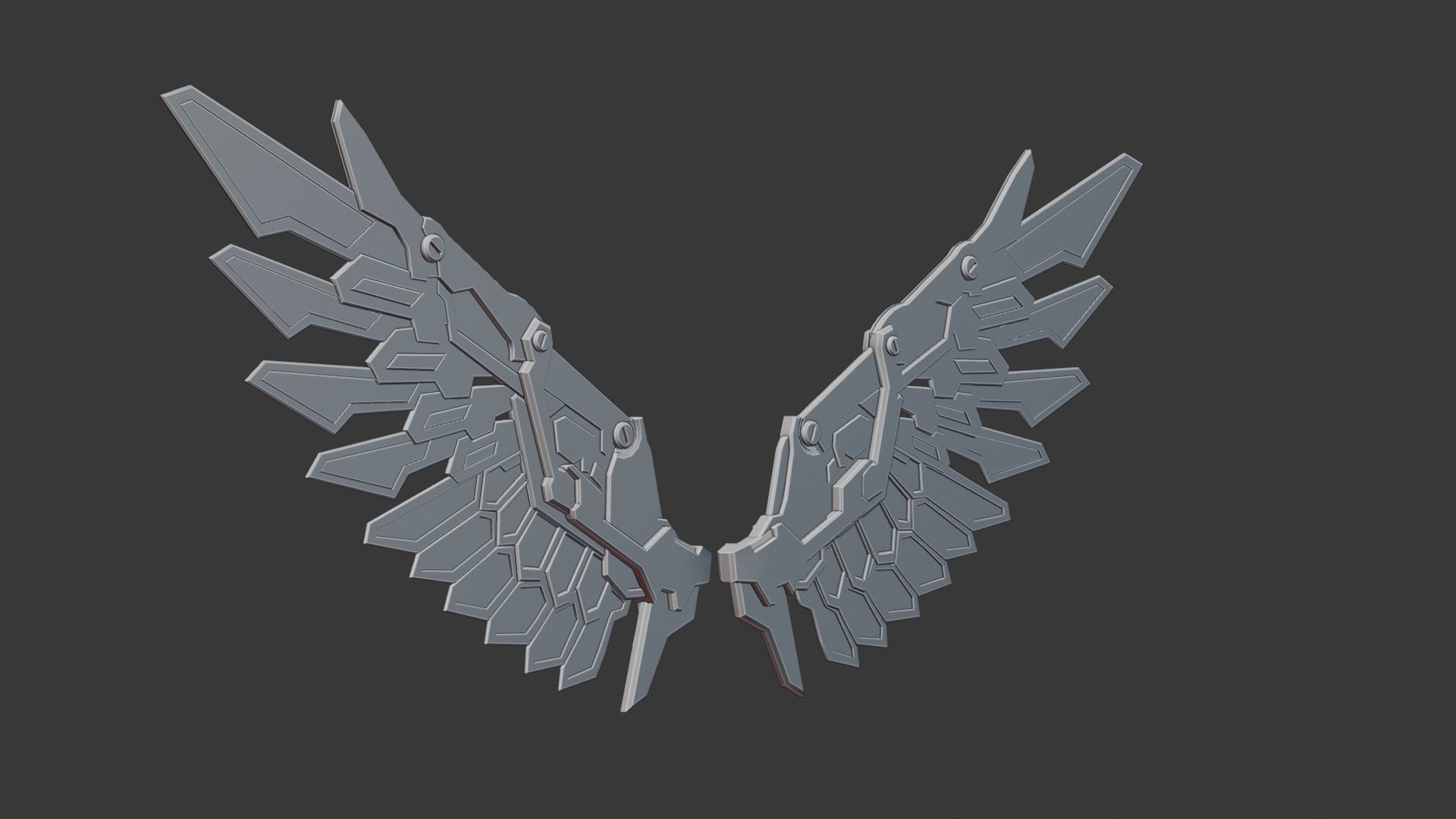 Mechanic Wing Low-poly 3D model_28