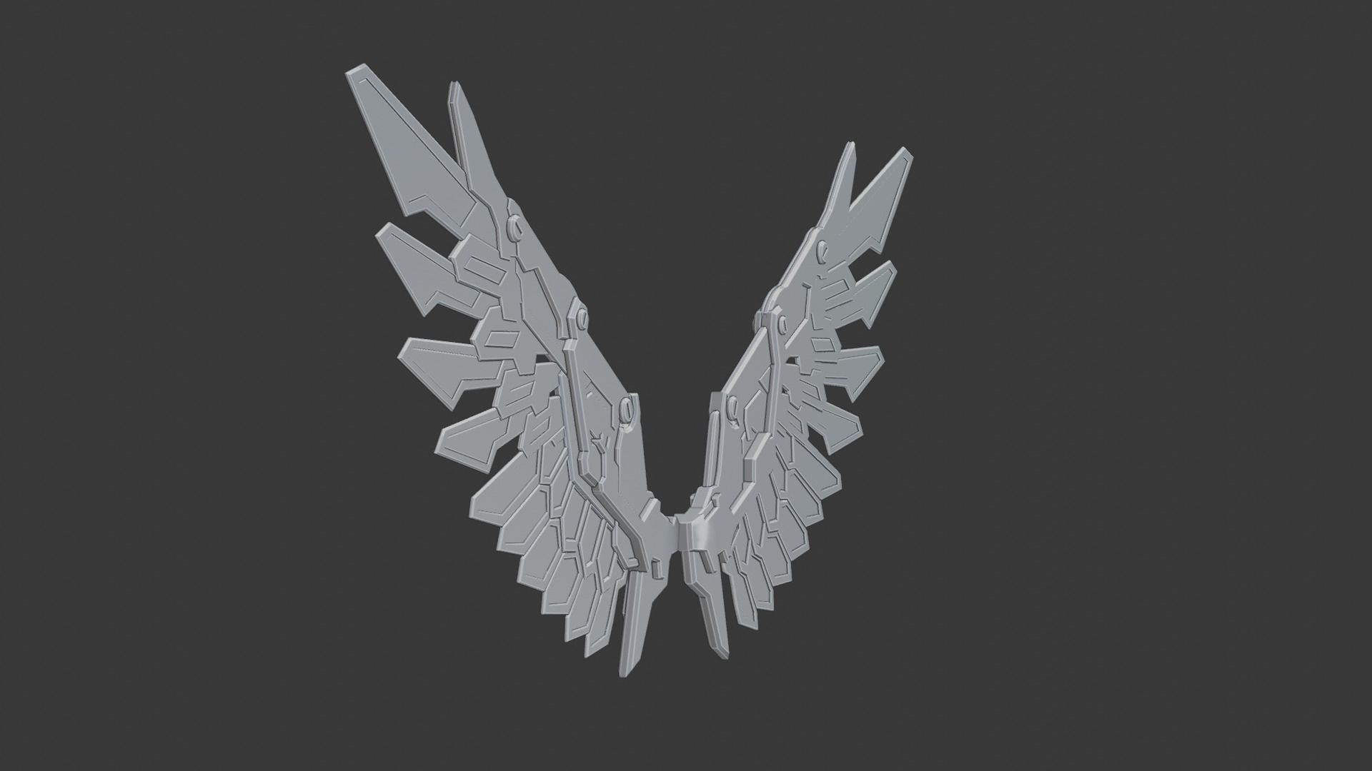 Mechanic Wing Low-poly 3D model_24
