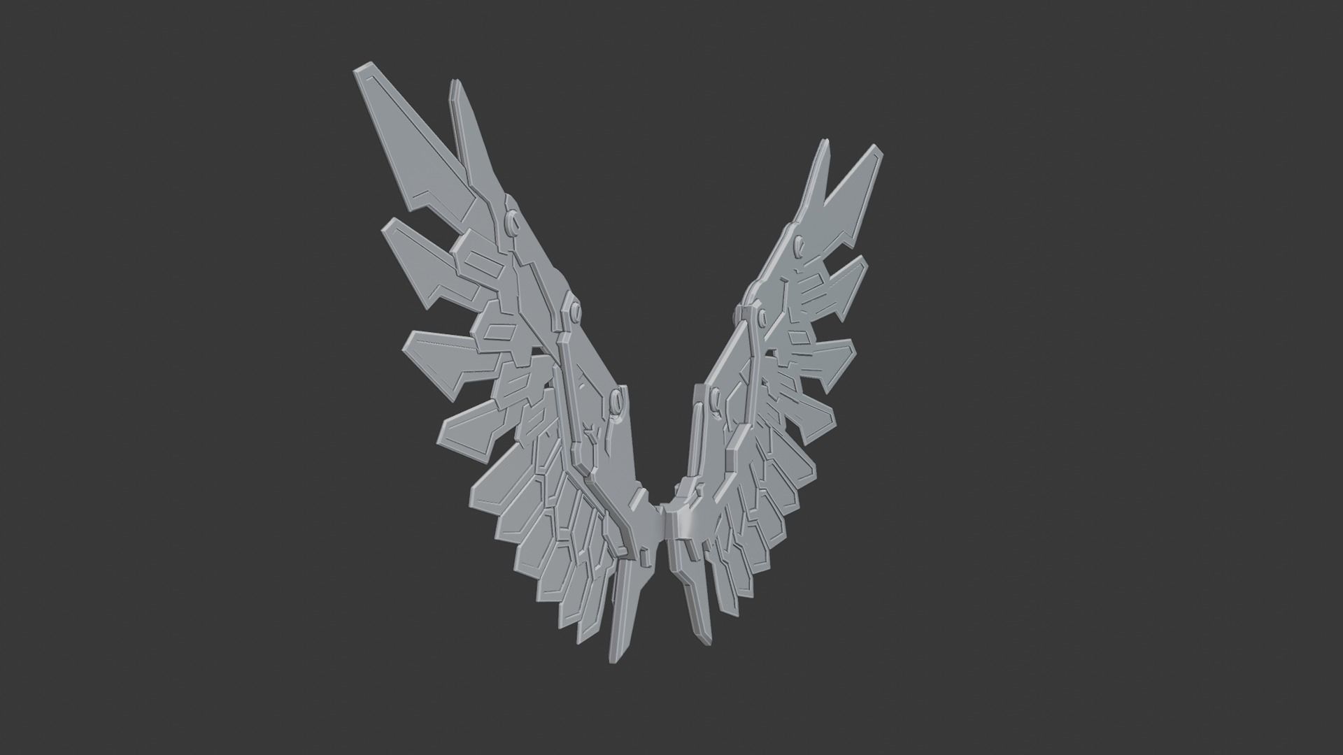 Mechanic Wing Low-poly 3D model_23