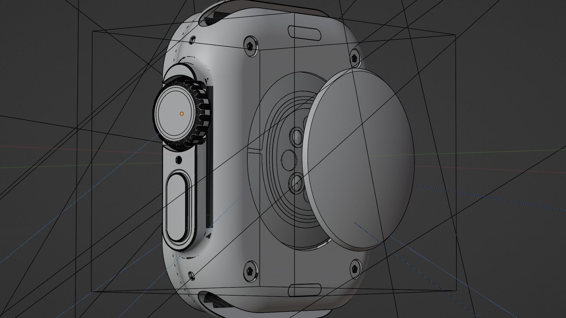 3D Mation and Modeling Apple Watch Low-poly 3D model_9