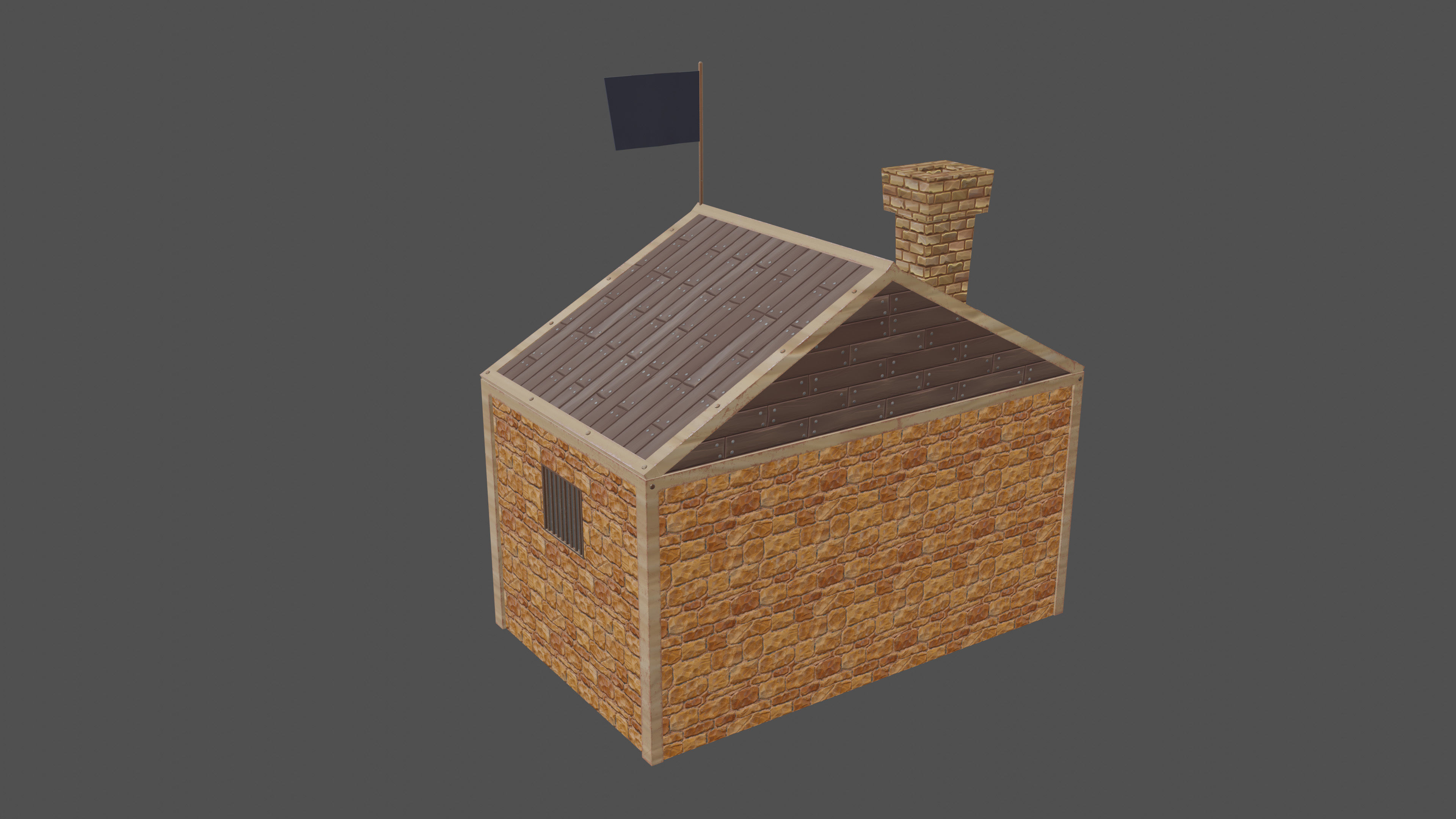 Stylized medieval smith workshop Low-poly 3D model_5