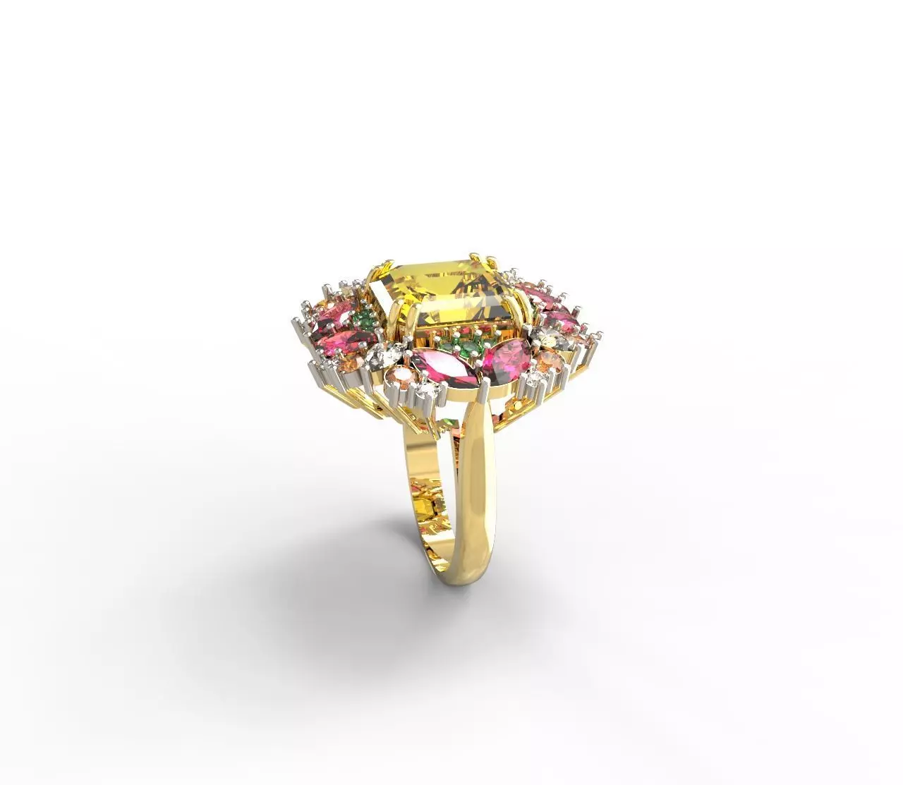 Ladies Diamond Ring 3D print model