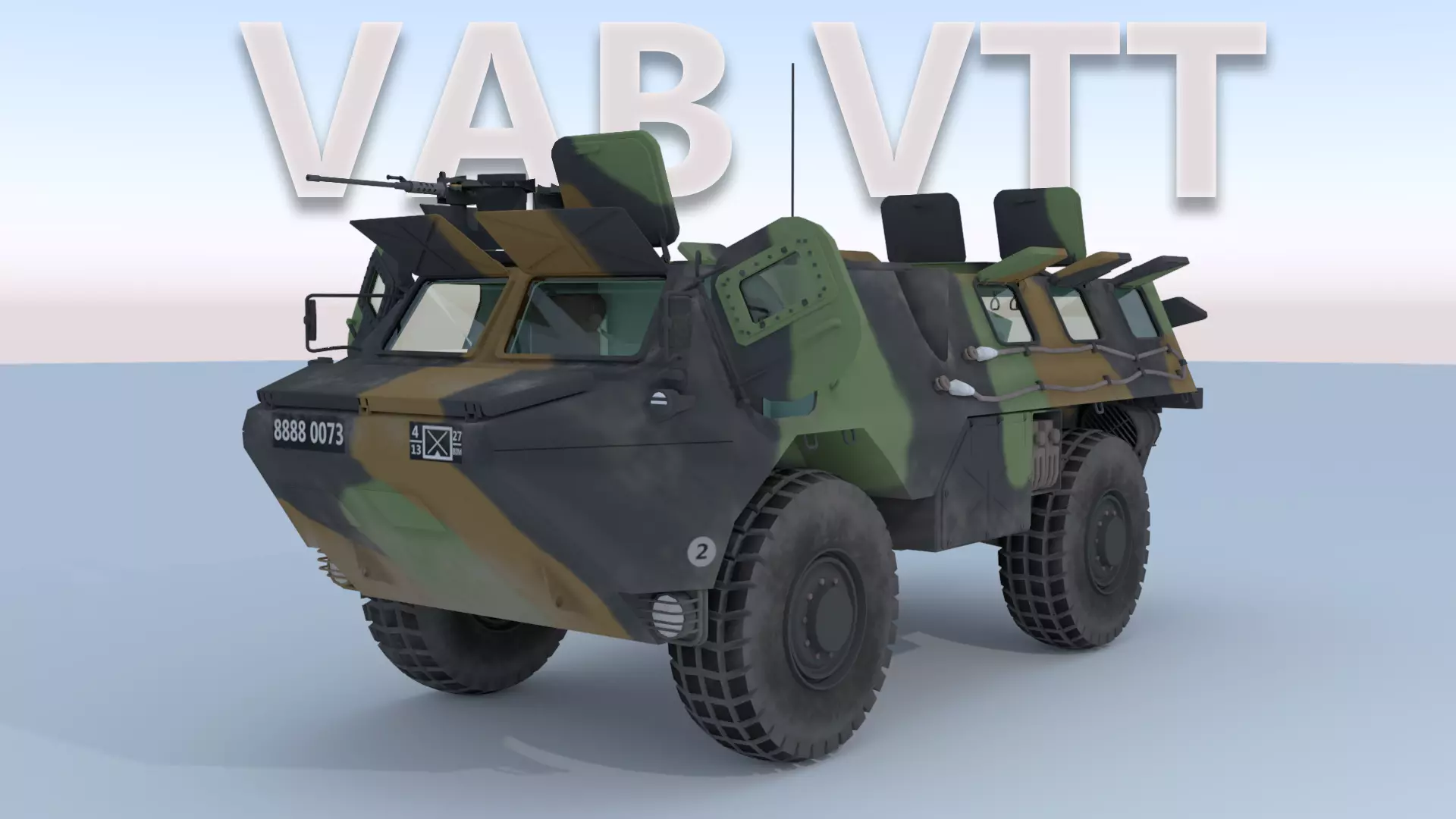 VAB VTT 4x4 - French APC 3D model
