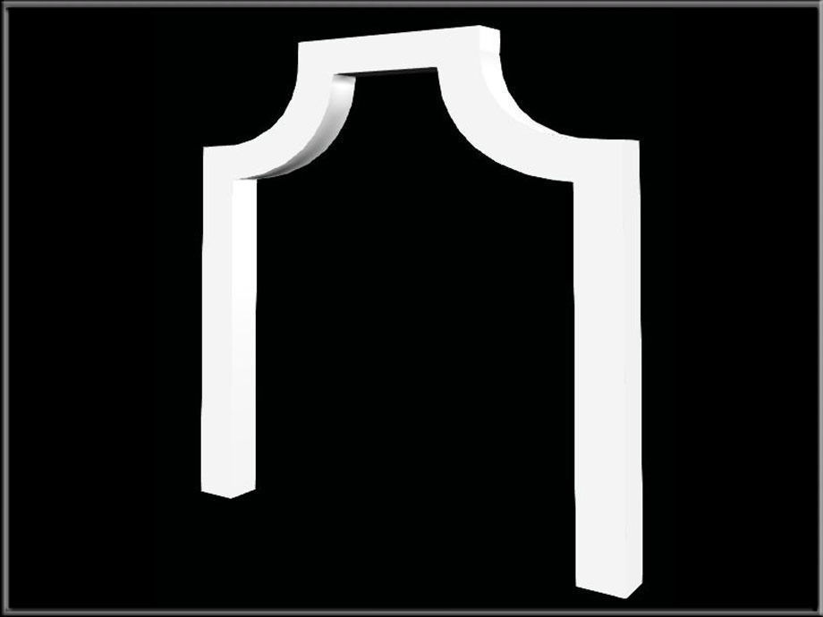 Huge Draped Arch Low-poly 3D model_2