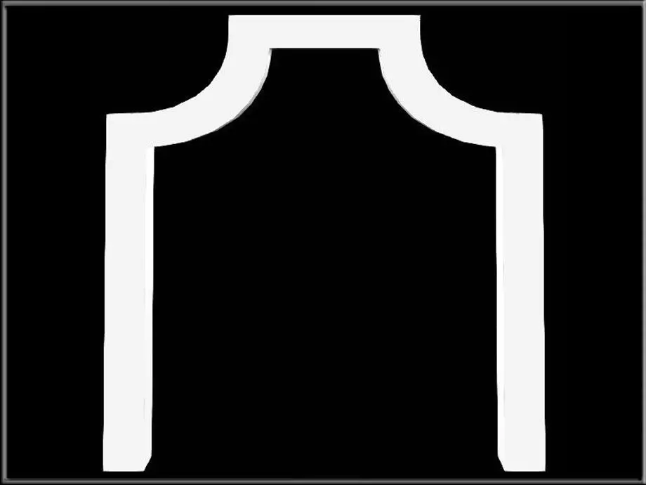 Huge Draped Arch Low-poly 3D model_0