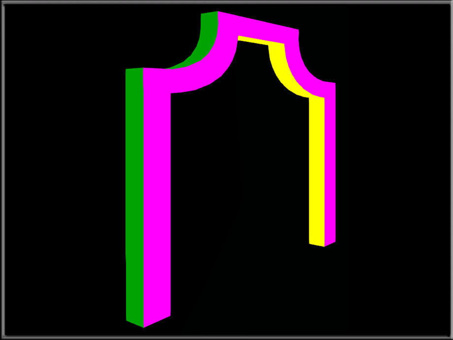 Huge Draped Arch Low-poly 3D model_3