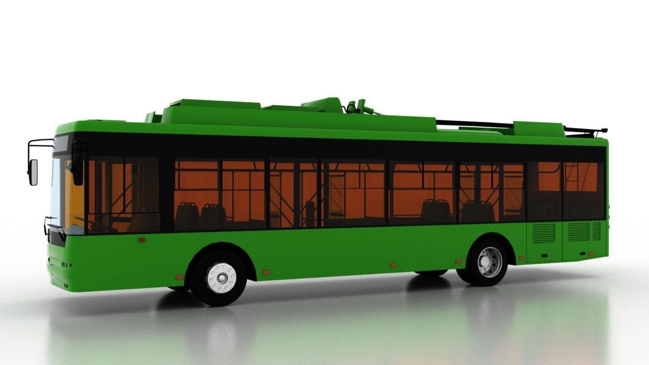 Trolleybus Bogdan T70115AC 3D model_2
