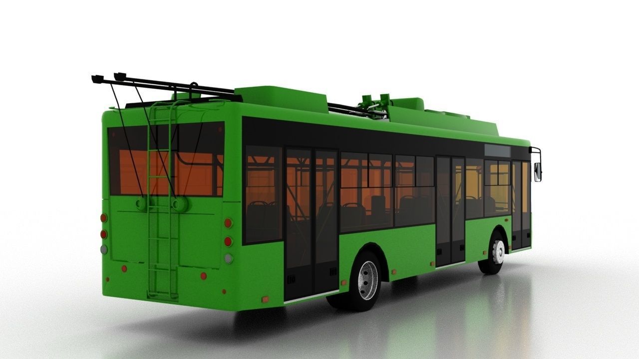 Trolleybus Bogdan T70115AC 3D model_5
