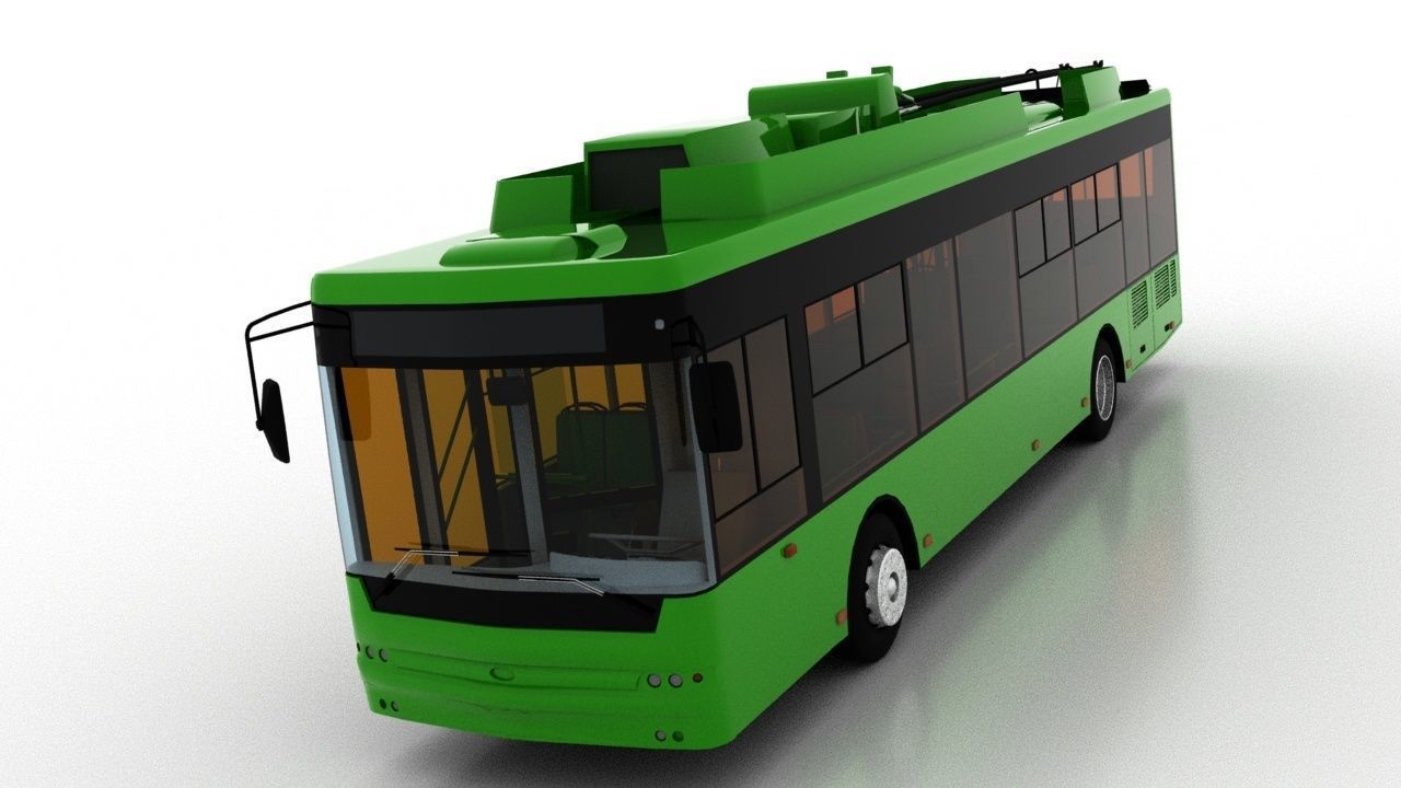 Trolleybus Bogdan T70115AC 3D model_10