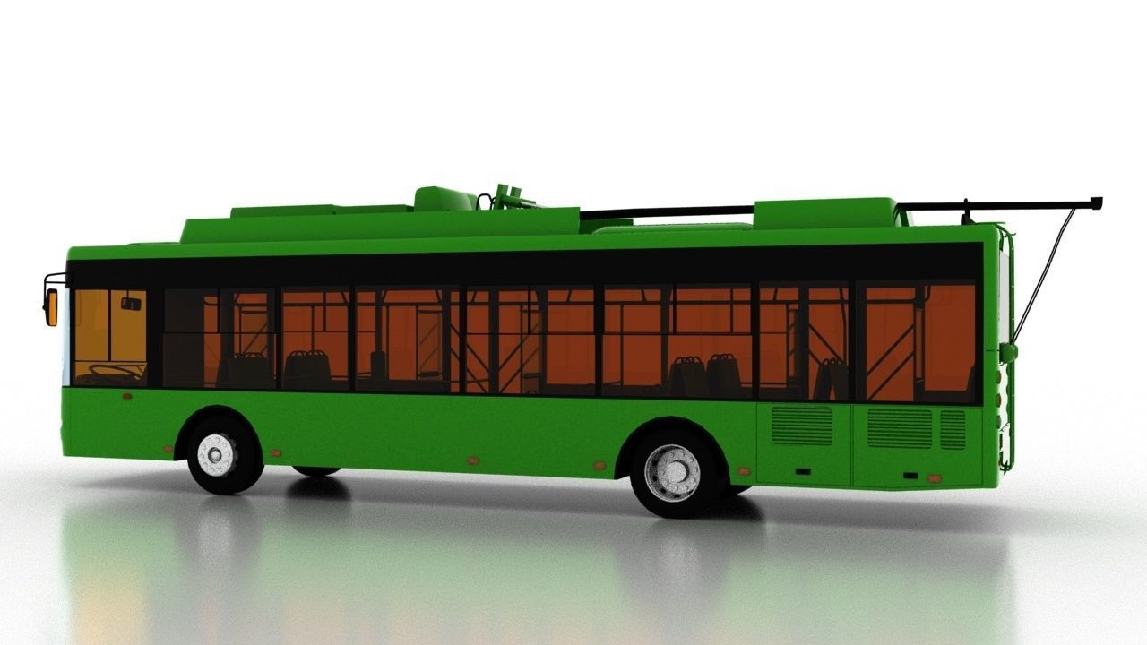 Trolleybus Bogdan T70115AC 3D model_3