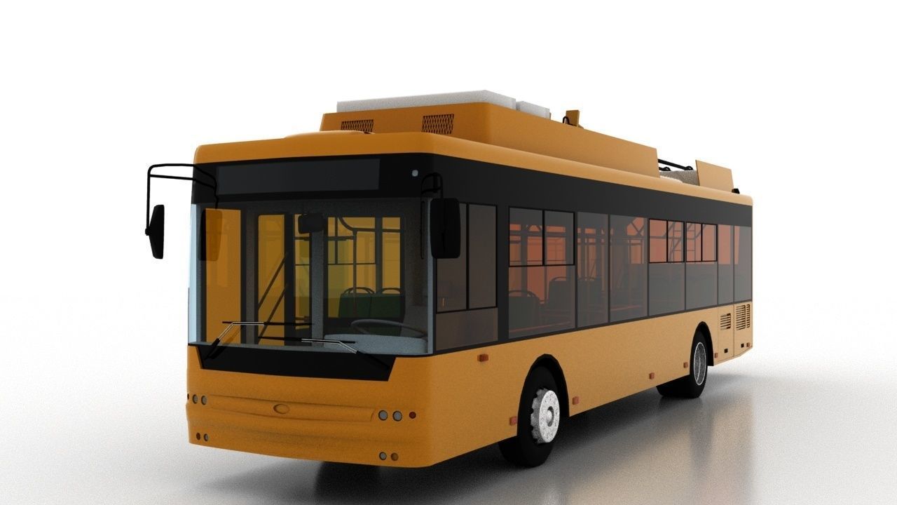 Trolleybus Bogdan T70118 3D model_1