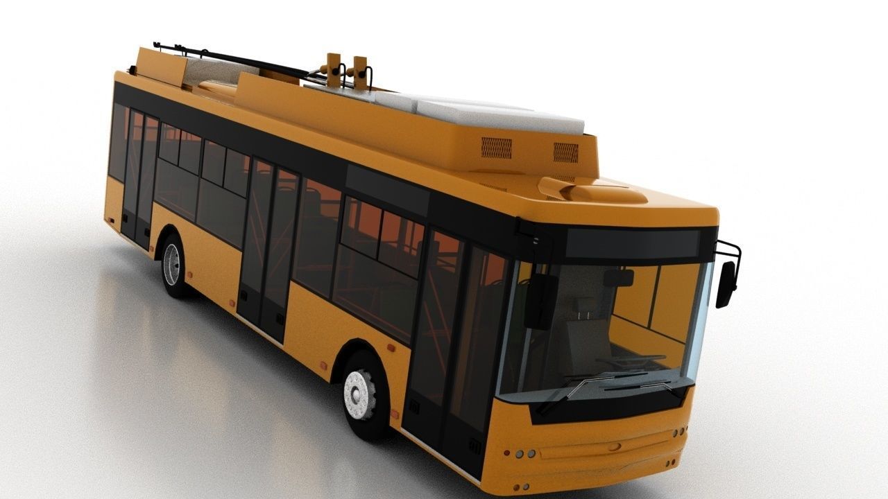 Trolleybus Bogdan T70118 3D model_9