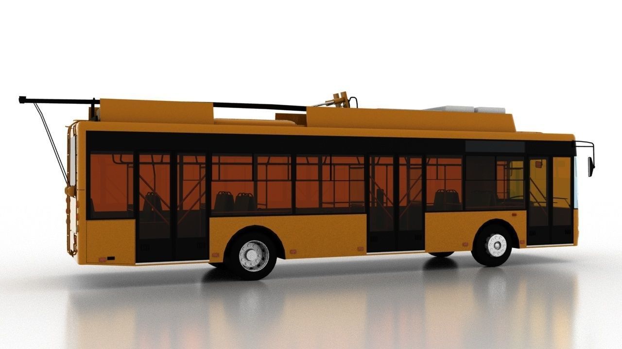 Trolleybus Bogdan T70118 3D model_6