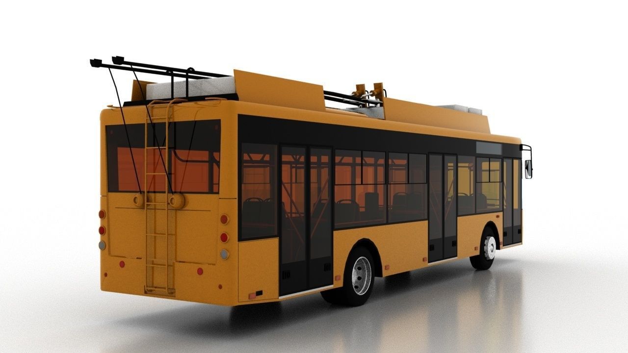 Trolleybus Bogdan T70118 3D model_5