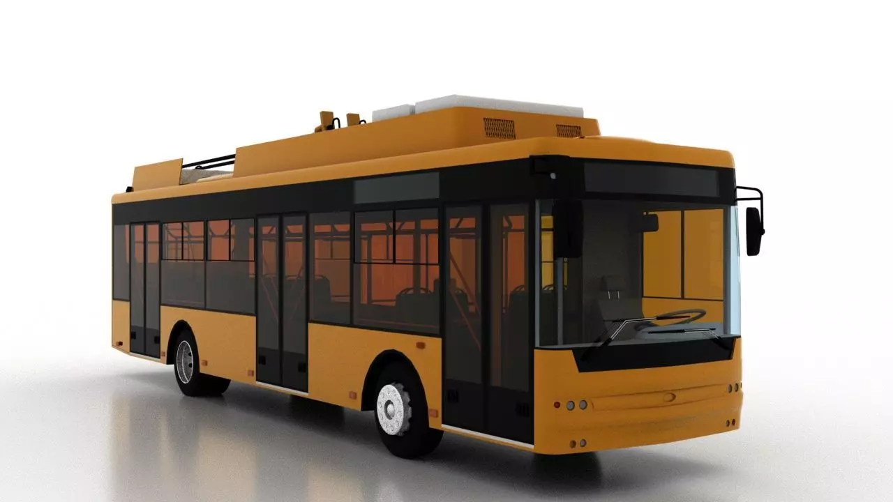 Trolleybus Bogdan T70118 3D model_0