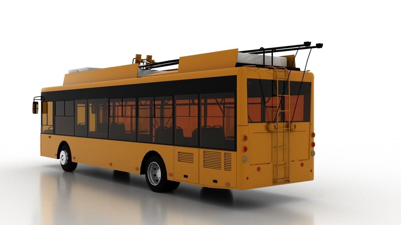 Trolleybus Bogdan T70118 3D model_4