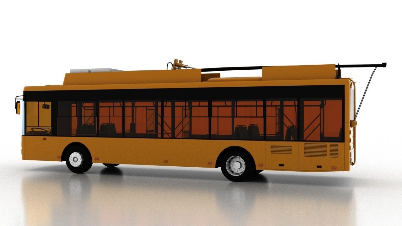 Trolleybus Bogdan T70118 3D model_3