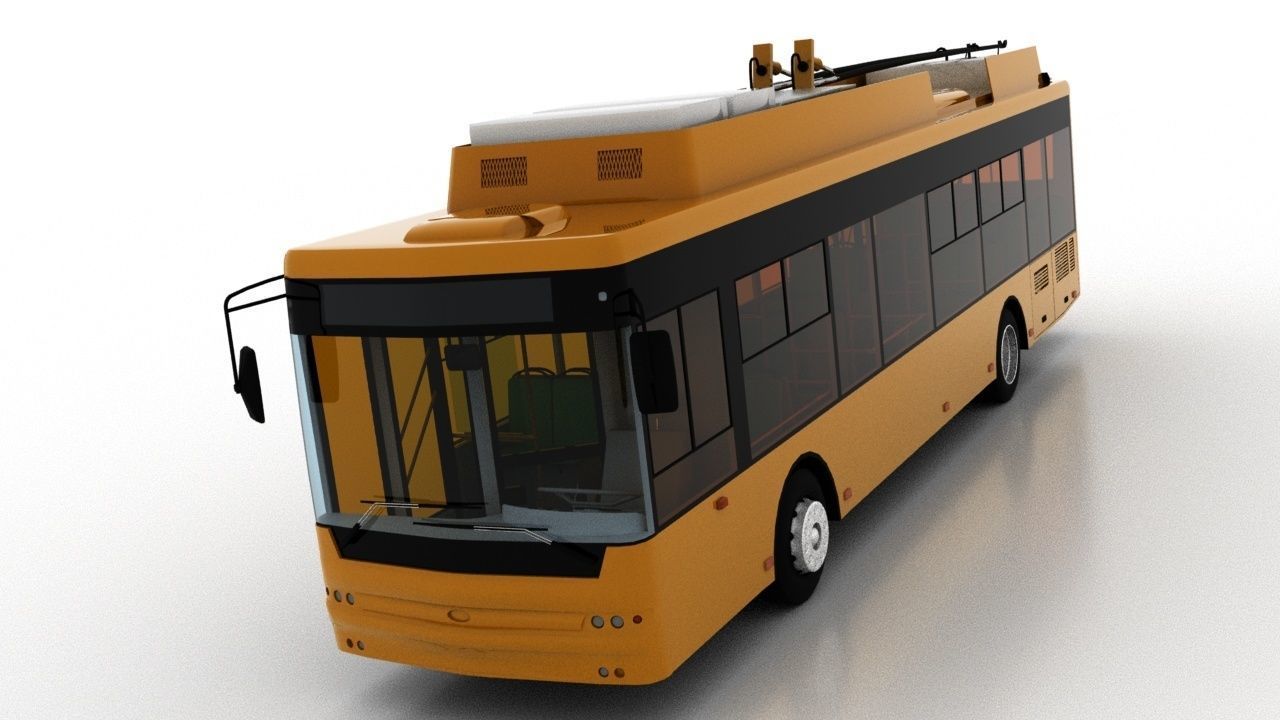 Trolleybus Bogdan T70118 3D model_10