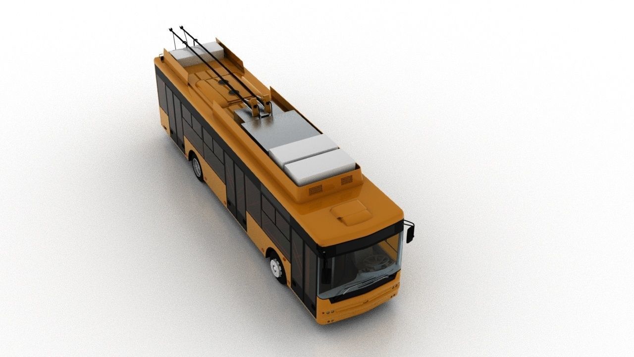 Trolleybus Bogdan T70118 3D model_8