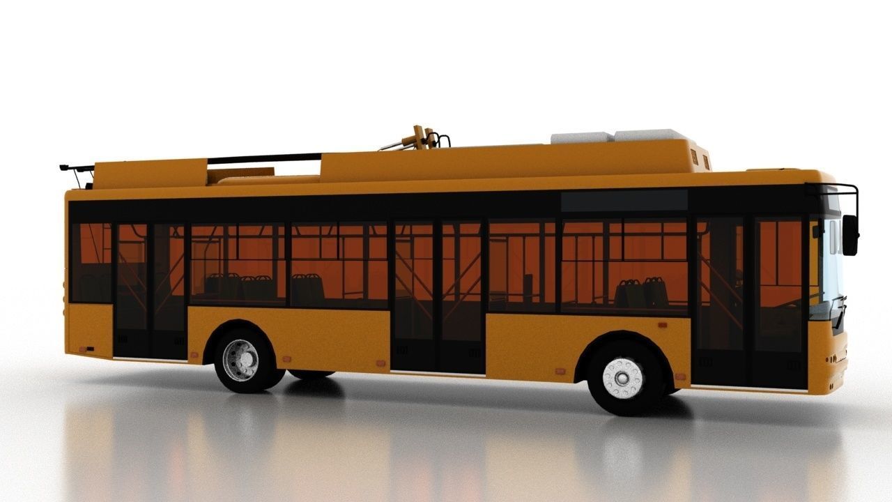 Trolleybus Bogdan T70118 3D model_7