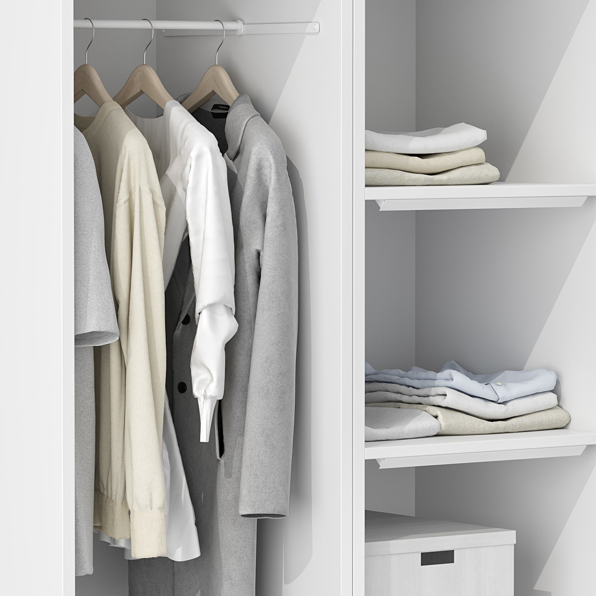 Wardrobe IKEA Set 01 3D model_5