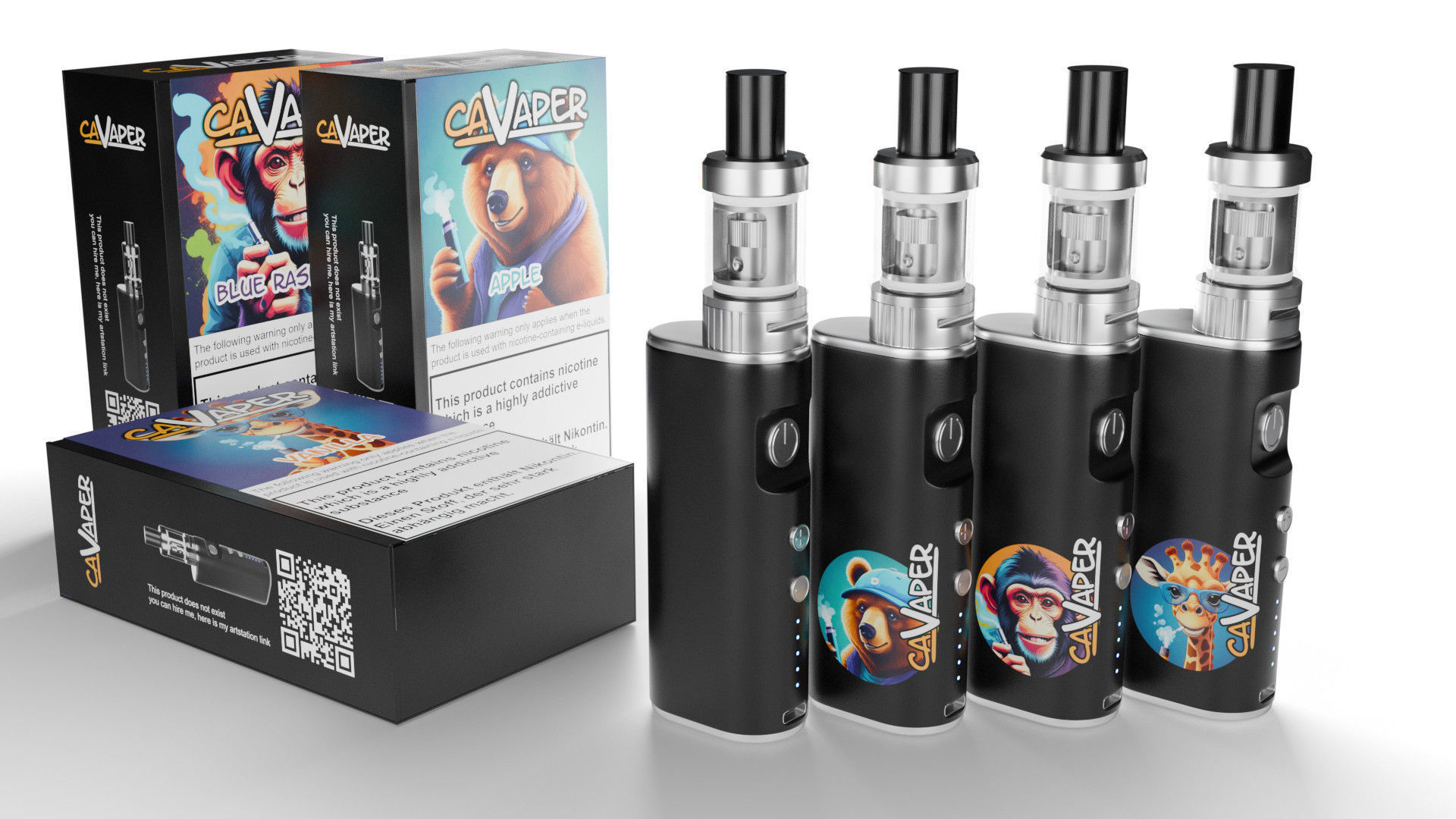 E- Cigarette Vape Low-poly 3D model_2