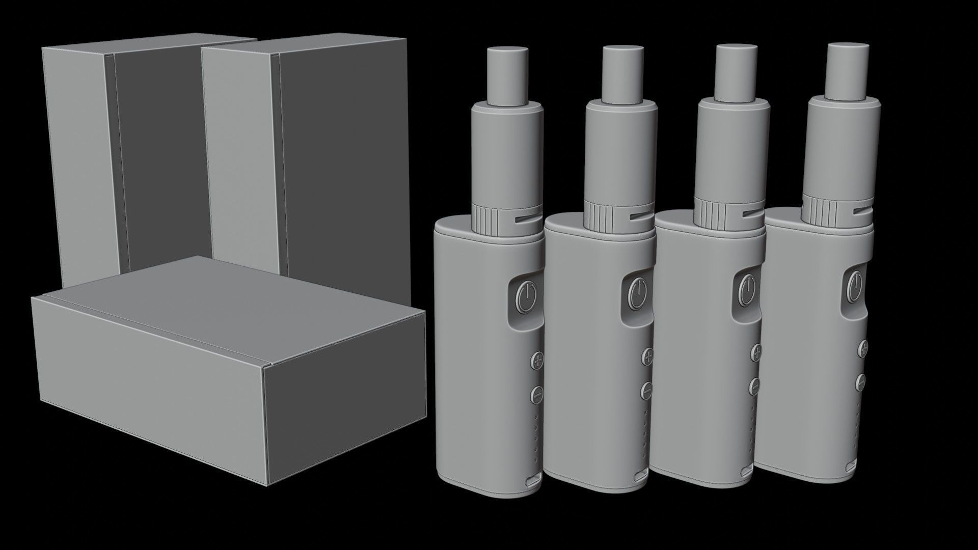E- Cigarette Vape Low-poly 3D model_7