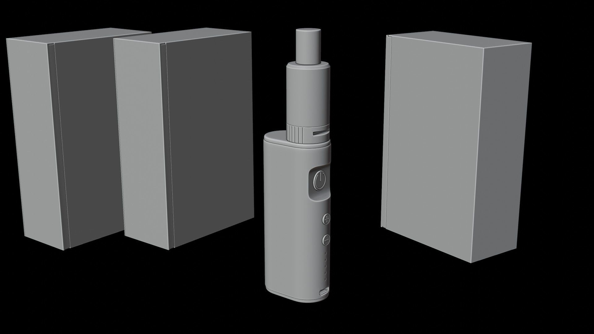 E- Cigarette Vape Low-poly 3D model_6