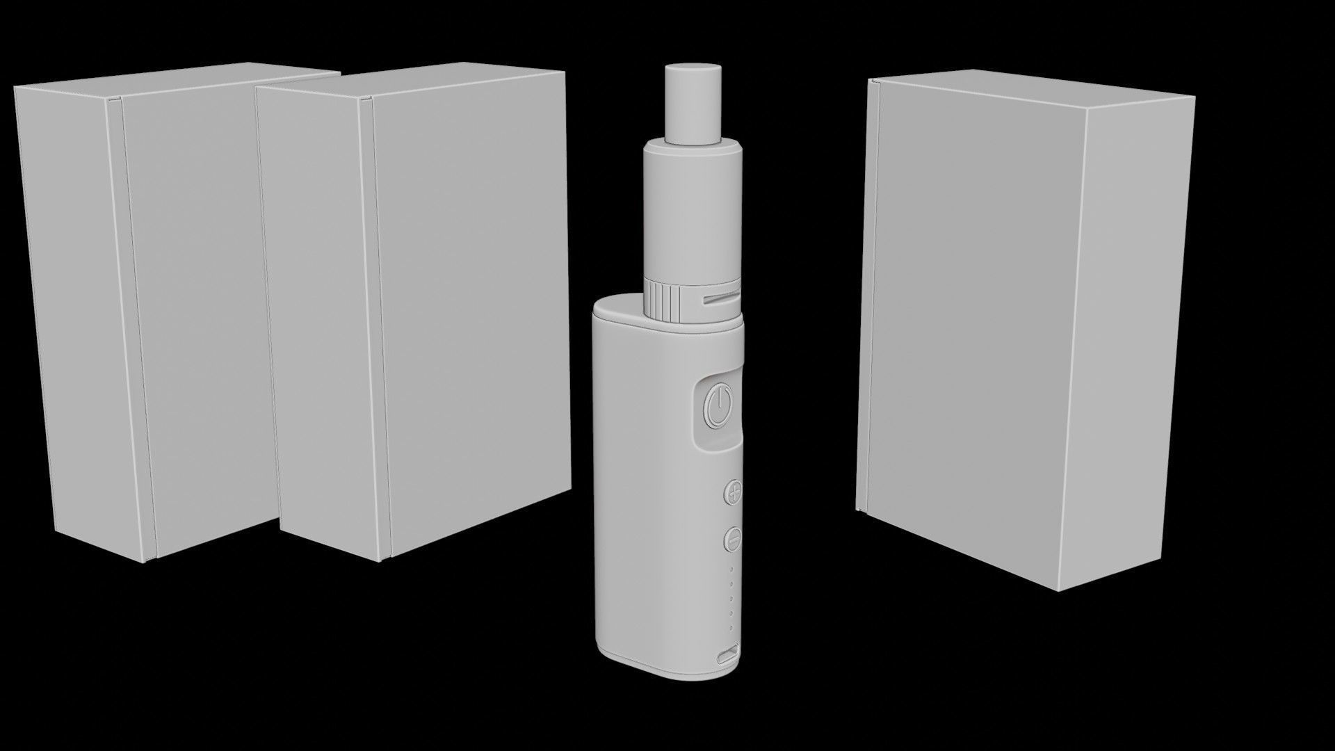 E- Cigarette Vape Low-poly 3D model_11