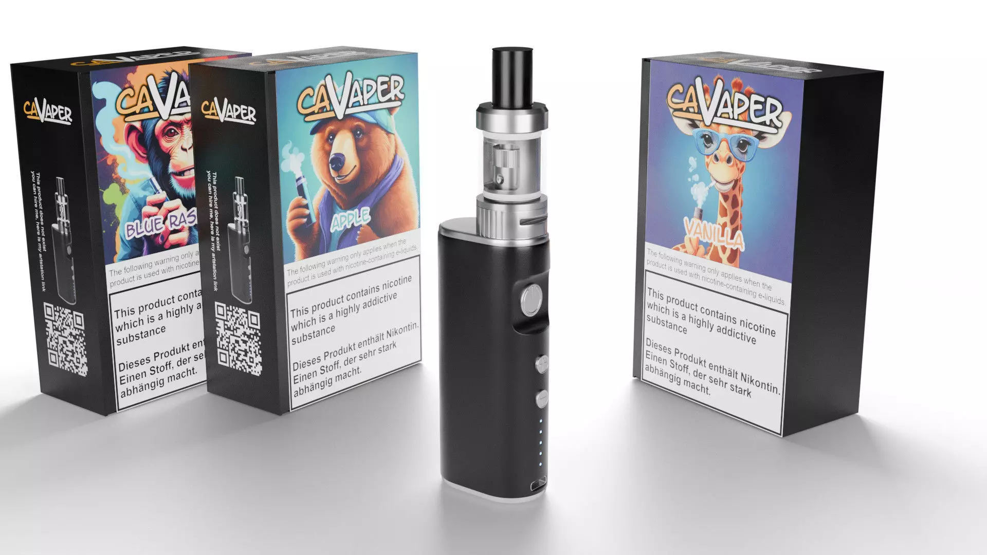 E- Cigarette Vape Low-poly 3D model_0