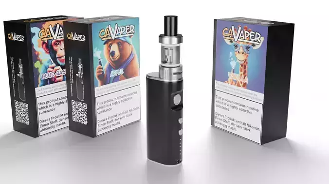 E- Cigarette Vape Low-poly 3D model E- Cigarette Vape Low-poly 3D model