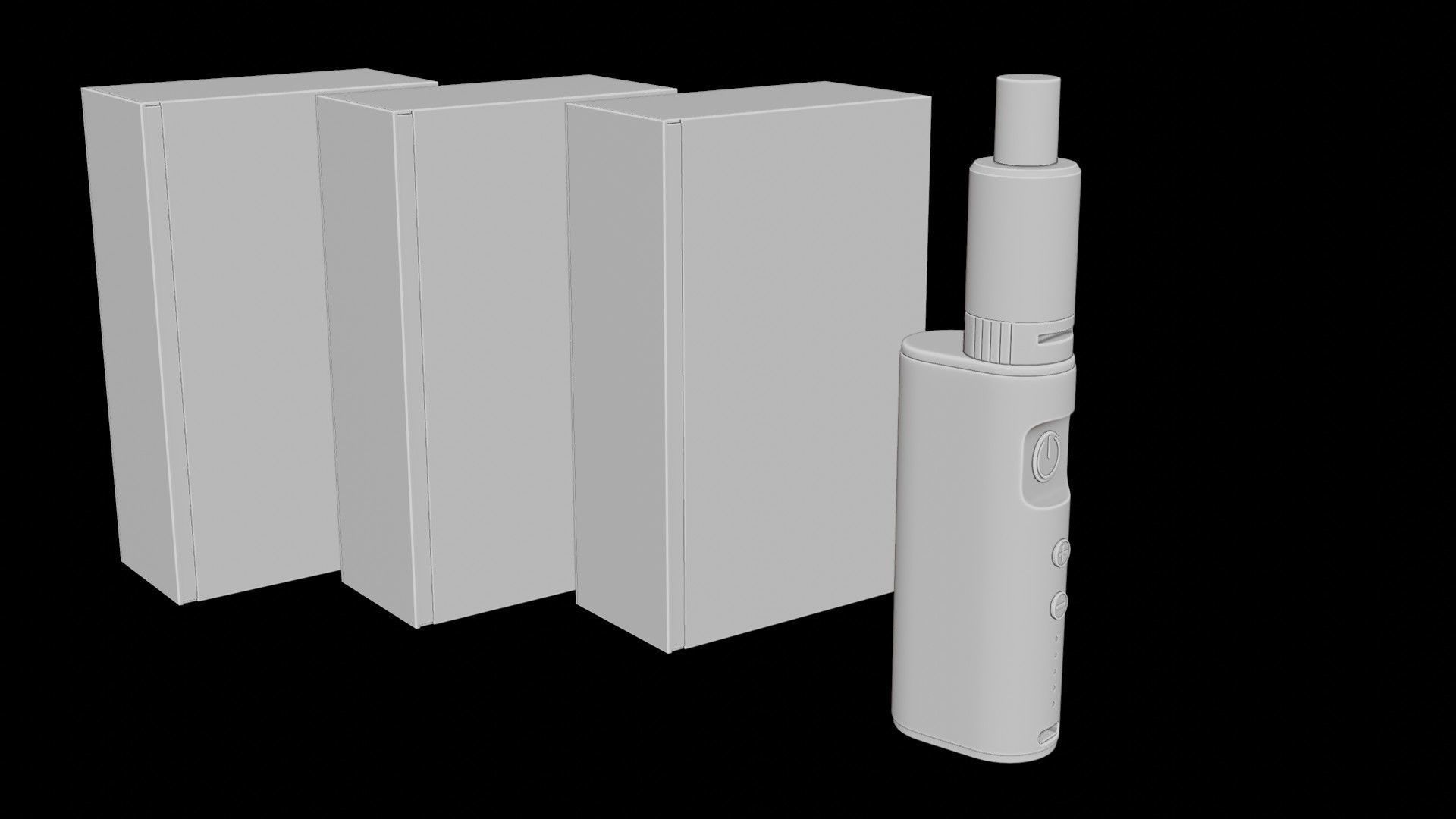 E- Cigarette Vape Low-poly 3D model_10