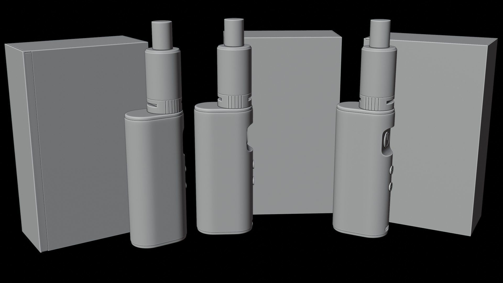E- Cigarette Vape Low-poly 3D model_8