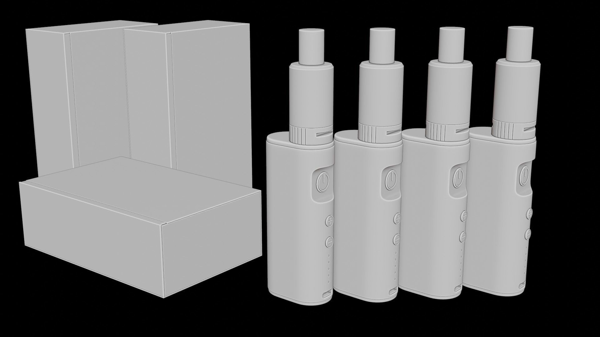 E- Cigarette Vape Low-poly 3D model_12