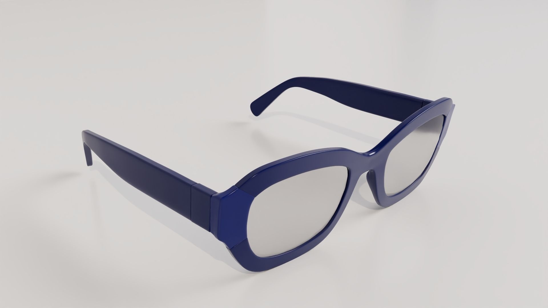 Glasses model Low-poly 3D model_1