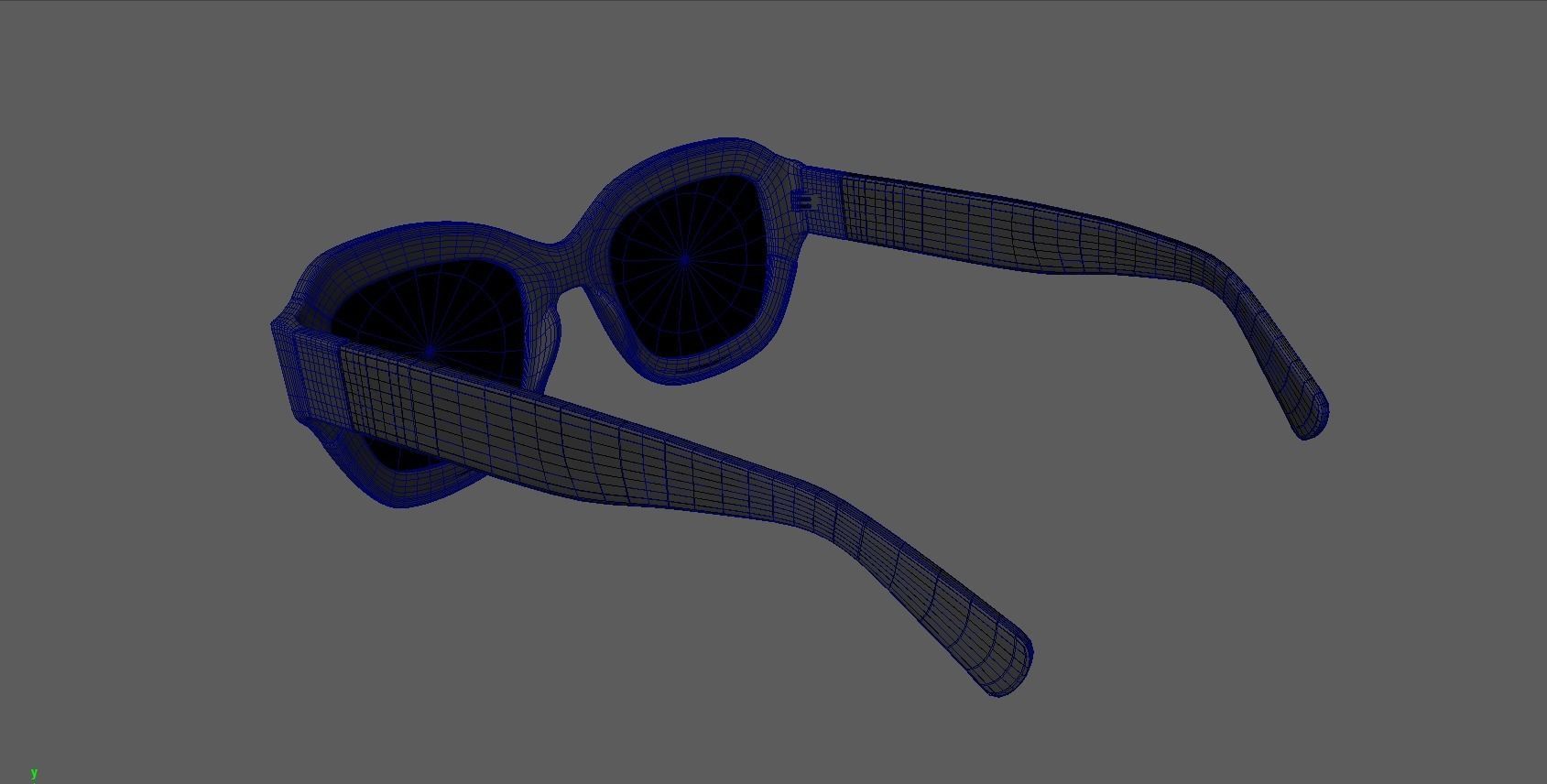 Glasses model Low-poly 3D model_2