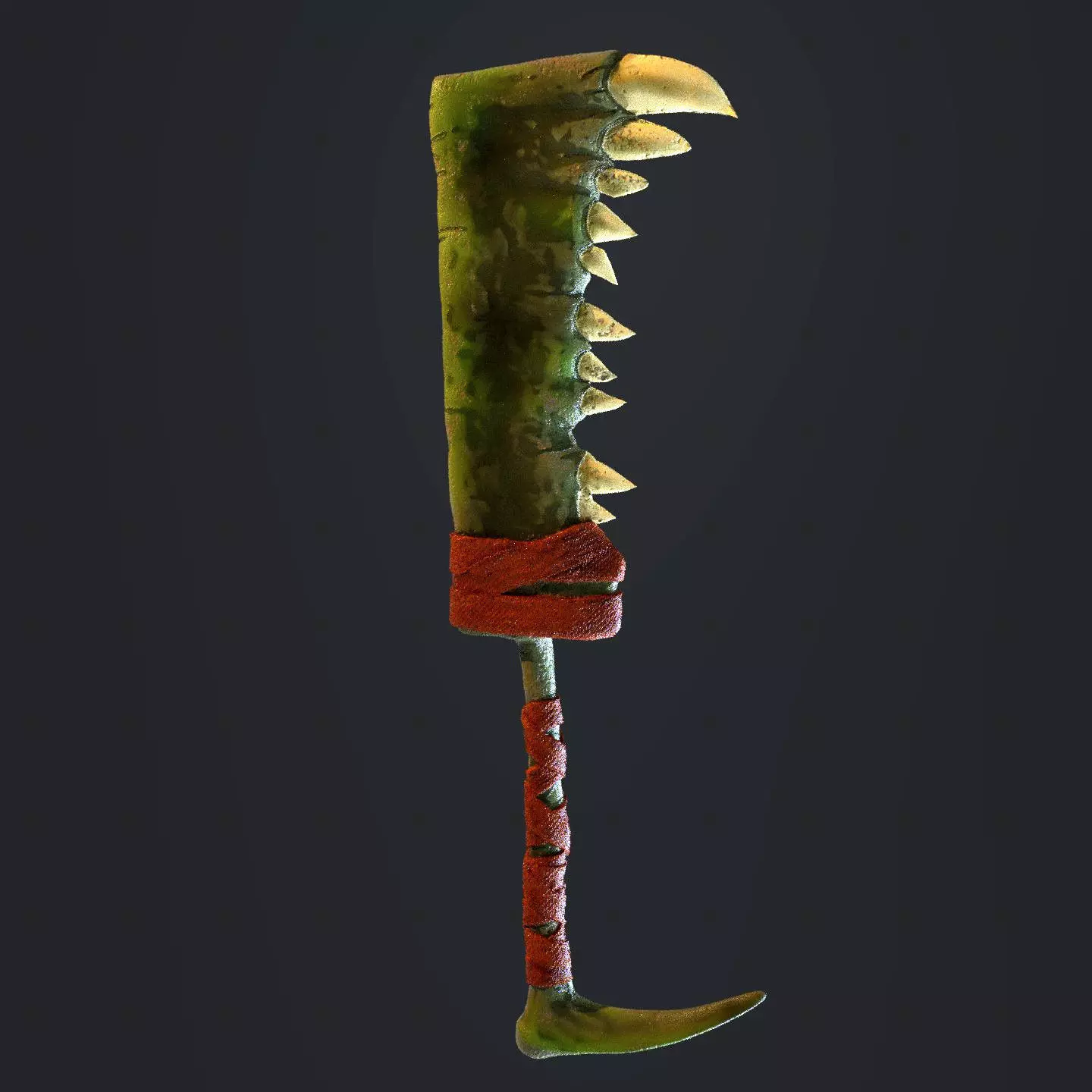 orc weapon  3D print model_0