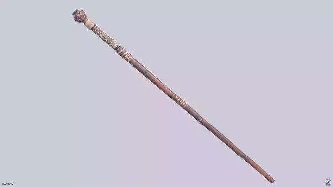Baston Low-poly 3D model