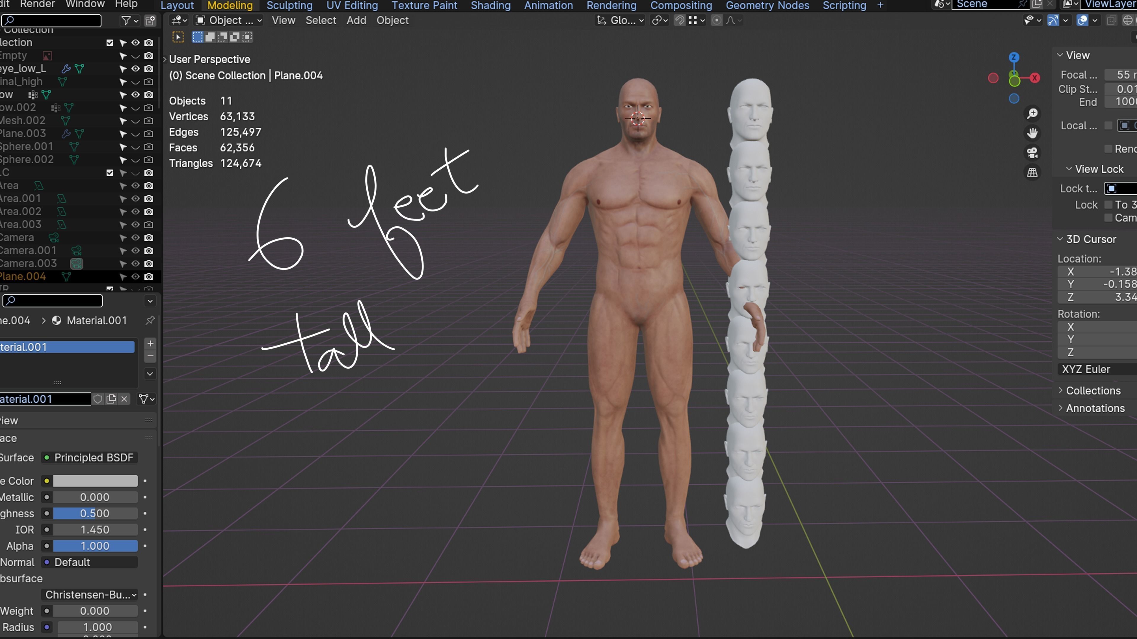 Male game ready Character Body  Low-poly 3D model_15