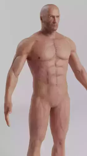 Male game ready Character Body  Low-poly 3D model