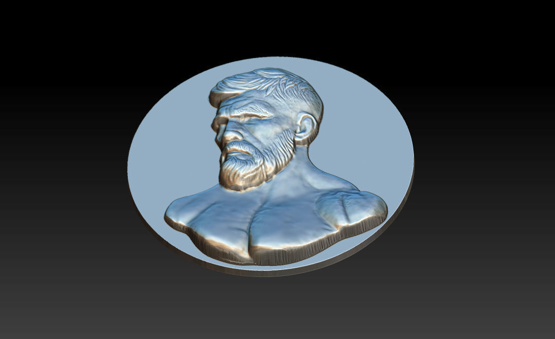 MMA and UFC portrait relief model Free 3D print model_11
