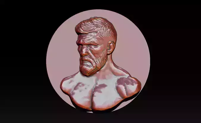 MMA and UFC portrait relief model Free 3D print model