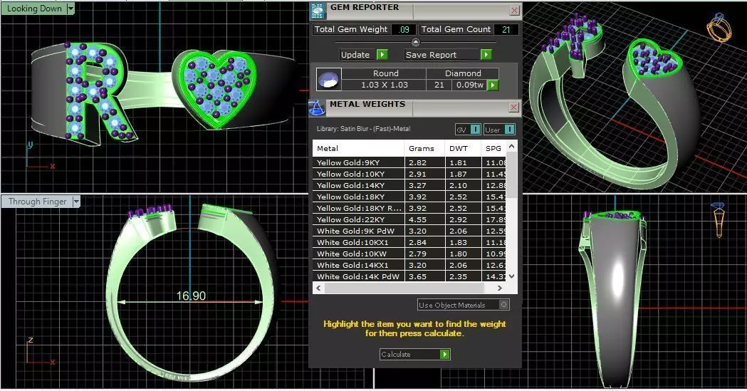 Ladies Fancy Heart Ring  3D print model_0