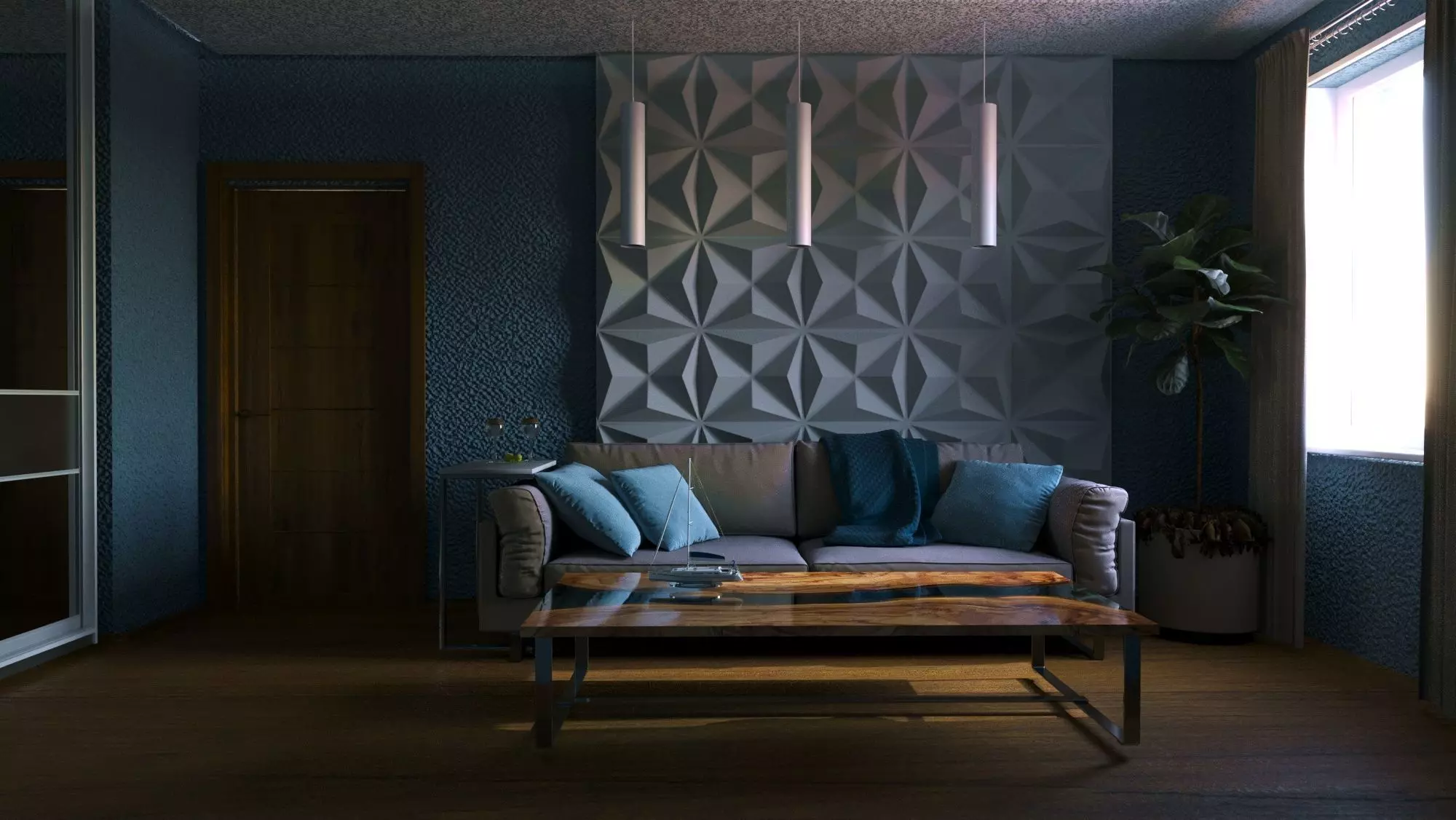 Minimalistic Interior room Free 3D model